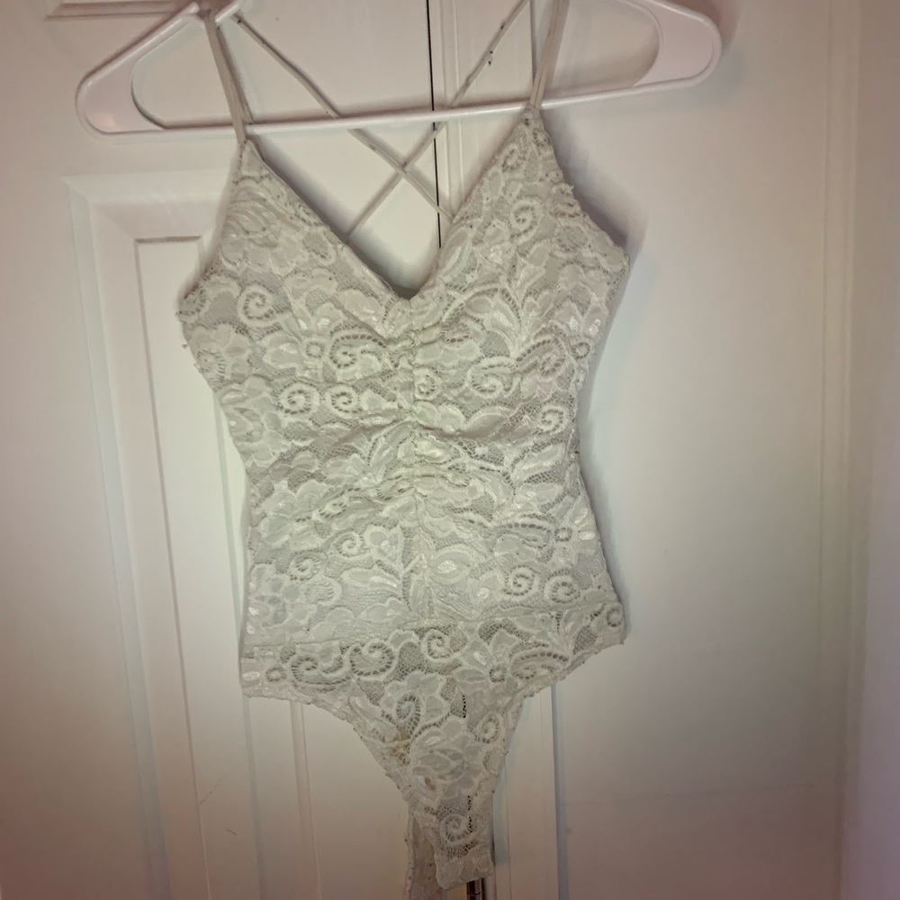 X Small, laced body suit